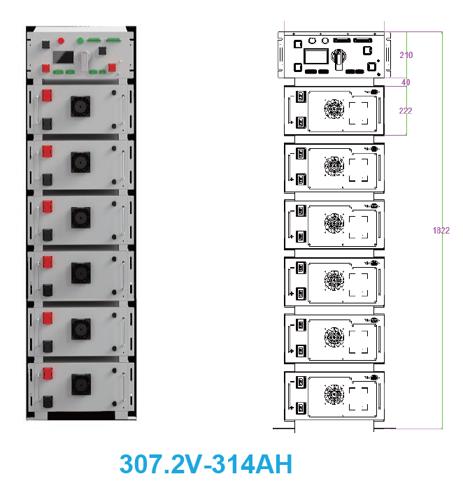 LOVSUN 32 - 224 kWh LiFePO4 modulaarne kõrgepinge energiasalvestussüsteem - Pilt 7