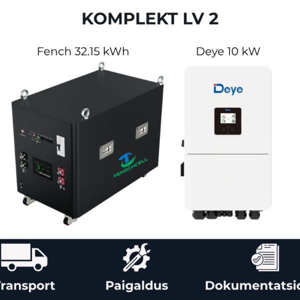 Komplekt LV 2 Fench 32 kWh akusalvesti ja Deye 10 kW inverter
